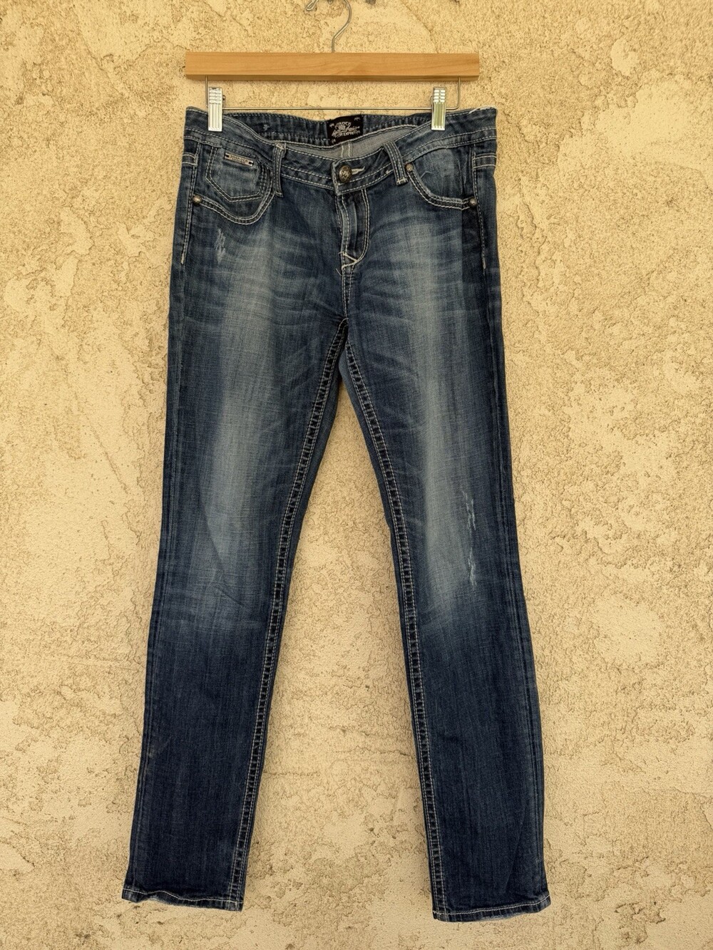 Rerock For Express Women’s Jeans Blue Denim 8R Skinny Low Rise